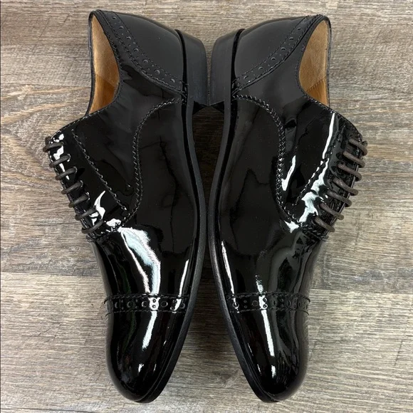 NEW Marc by Marc Jacobs Women’s Black Patent Leather Oxford Shoes (Size 8) - Picture 5 of 10